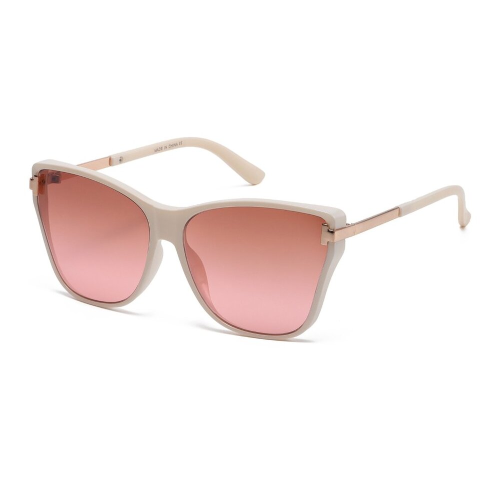 Women Sunglasses Fashion Luxury Style Outdoor Beige Frame Pink Lens‎ Party Style